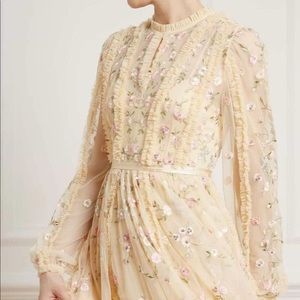 Needle & Thread SS20 Wallflower Dress Papaya Blush